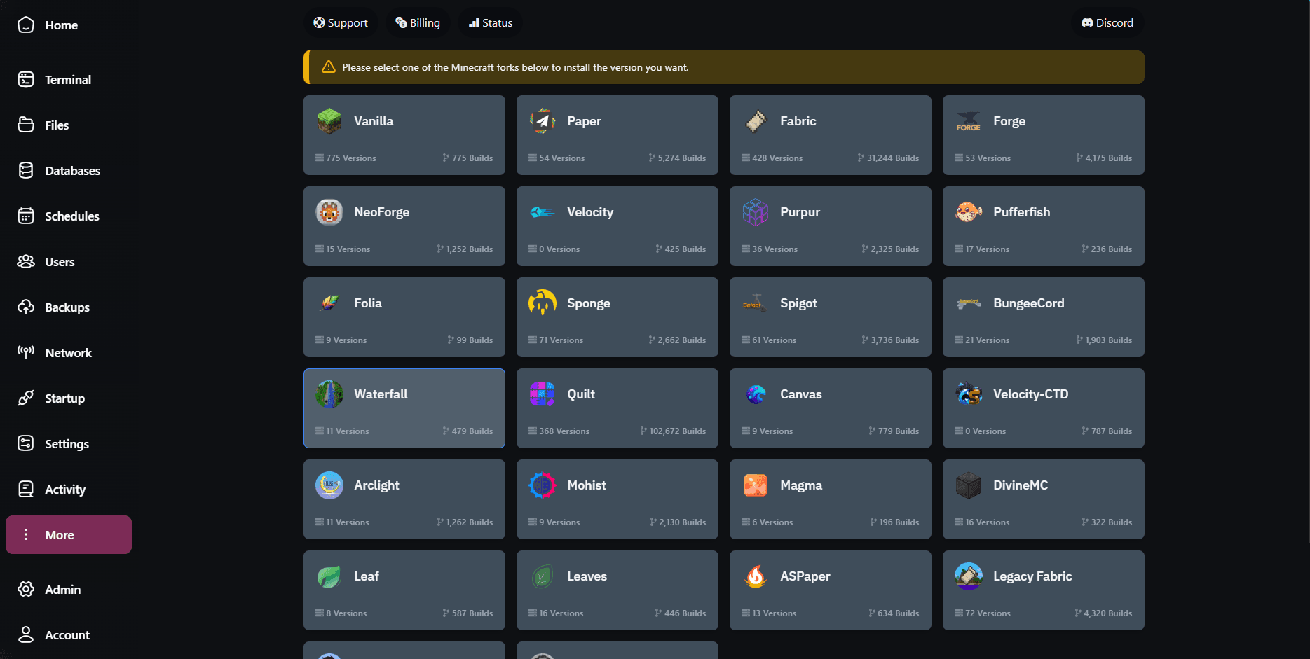 Mudança Automática de Versão